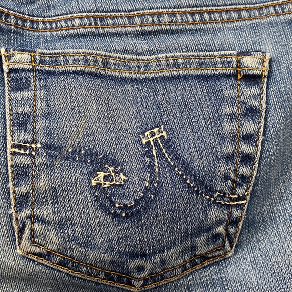 Adriano Goldshmied Stilt Cigarette Jean Shorts Navy Blue 29R - Picture 7 of 10